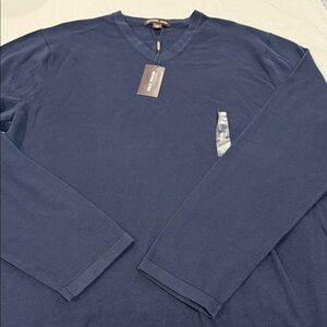 ⭐️ MICHAEL KORS MODAL COTTON SOFT MIX  NAVY V- NECK MEN’S 2XL SHIRT NWT!